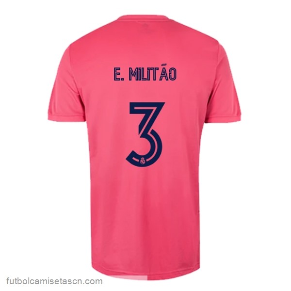 Camiseta Real Madrid 2ª NO.3 E. Militão 2020/21 Rosa